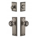 Grandeur Fifth Avenue Long Plate w/ Parthenon Knob & Matching Deadbolt