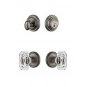 Grandeur Georgetown Rosette w/ Baguette Crystal Knob & Matching Deadbolt