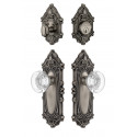 Grandeur Grande Victorian Plate w/ Bordeaux Crystal Knob & Matching Deadbolt