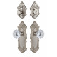 Grandeur Grande Victorian Plate w/ Fontainebleau Crystal Knob & Matching Deadbolt