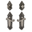 Grandeur Grande Victorian Long Plate w/ Newport Lever & Matching Deadbolt