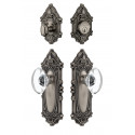 Grandeur Grande Victorian Plate w/ Provence Crystal Knob & Matching Deadbolt