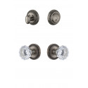 Grandeur Newport Rosette w/ Fontainebleau Crystal Knob & Matching Deadbolt