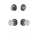 Grandeur Newport Rosette w/ Versailles Crystal Knob & Matching Deadbolt