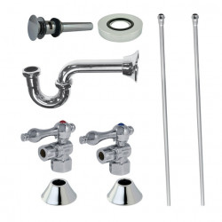 Kingston Brass CC4310 Trimscape Traditional Plumbing Sink Trim Kit w/ P Trap for Vessel Sink w/ Overflow Hole