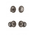 Grandeur Soleil Rosette w/ Parthenon Knob & Matching Deadbolt