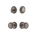 Grandeur Soleil Plate Knob & Deadbolt Set