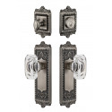 Grandeur Windsor Plate w/ Baguette Crystal Knob & Matching Deadbolt