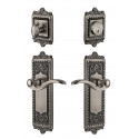 Grandeur Windsor Plate w/ Bellagio Lever & Matching Deadbolt