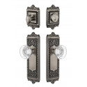 Grandeur Windsor Plate w/ Bordeaux Crystal Knob & Matching Deadbolt