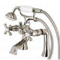 Kingston Brass KS268 Victorian Deck Mount Clawfoot Tub Filler w/ Hand & Shower