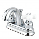 Kingston Brass GKB561 Water Saving Restoration Centerset Lavatory Faucet w/ Porcelain Cross Handles