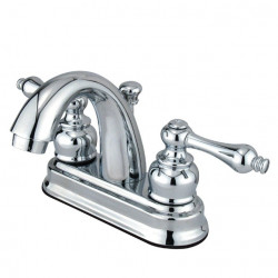 Kingston Brass KB561 Restoration Two Handle 4" Centerset Lavatory Faucet w/ Retail Pop-up & AL lever handles