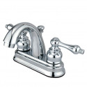 Kingston Brass KB5613AL Restoration Two Handle 4" Centerset Lavatory Faucet w/ Retail Pop-up & AL lever handles
