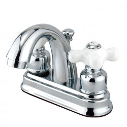 Kingston Brass KB561 Restoration Two Handle 4" Centerset Lavatory Faucet w/ Retail Pop-up & PX cross handles