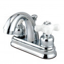 Kingston Brass KB561 Restoration Two Handle 4" Centerset Lavatory Faucet w/ Retail Pop-up & PX cross handles