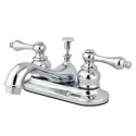 Kingston Brass KB60 Restoration Two Handle 4" Centerset Lavatory Faucet w/ Retail Pop-up & AL lever handles