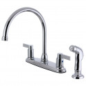 Kingston Brass FB279 NuvoFusion 8-inch Centerset Kitchen Faucet w/ Side Sprayer