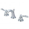 Kingston Brass KB8912NFL NuWave French Mini Widespread Lavatory Faucet w/ ABS / BRASS POP-UP