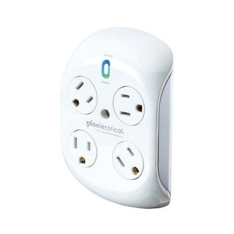 360 Electrical 36036-2CA6ES-C1 Rotating Surge Protector, White