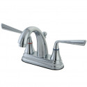 Kingston Brass KS761 Silver Sage Two Handle 4" Centerset Lavatory Faucet w/ Brass Pop-up
