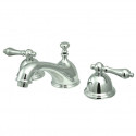 Kingston Brass KS396 Two Handle 8" to 16" Widespread Lavatory Faucet w/ Brass Pop-up