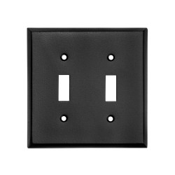 Ageless Iron SWPLTT-2 Double Toggle Wall Plate In Black Iron