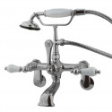 Kingston Brass CC55T8 Vintage Wall Mount Clawfoot Tub Filler with Hand Shower