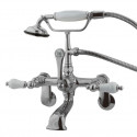 Kingston Brass CC55T Vintage Wall Mount Clawfoot Tub Filler with Hand Shower