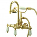 Kingston Brass CC9T5 Vintage Wall Mount Clawfoot Tub Filler w/ Hand & Shower