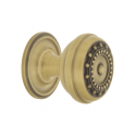 Nostalgic Warehouse CKB_MEA Meadows Brass 1 3/8" Cabinet Knob w/ Rose