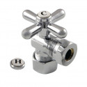 Kingston Brass CC5430 Vintage Classic Angle Stop Valve w/ 5/8" OD Compression x 1/2" or 7/16" Slip Joint w/ cross handles