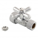 Kingston Brass CC4445 Vintage Straight Stop Valve With 5/8" OD Compression x 1/2" OD Compression w/ cross handles