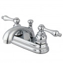 Kingston Brass KB260 Vintage Two Handle 4" Centerset Lavatory Faucet w/ Retail Pop-up w/ metal lever handles