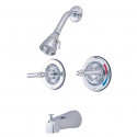 Kingston Brass KB66 Vintage Two Handle Tub & Shower Faucet w/ Milano lever handles