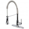 Kingston Brass GSY8875CTL Gourmetier Continental 8" Centerset Single Handle Kitchen Faucets w/ Pull-Down Sprayer