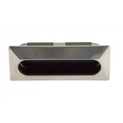Pride Decor P-675.BK/SS Plastic Recessed Pull Black with Stainless Steel Face -- Recess is 32mm x 98mm
