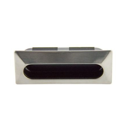 Pride Decor P-675.BK/SS Plastic Recessed Pull Black with Stainless Steel Face -- Recess is 32mm x 98mm