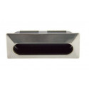 Pride Decor P-675.BK/SS Plastic Recessed Pull, Black with Stainless Steel Face -- Recess is 32mm x 98mm