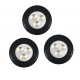 Amertac-Westek 75302B LED Up Spot Light, Push Lights, Battery-Operated, Black, 3-Pk.