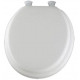 BEMIS Mfg. Co. 13EC 000 Round Cushioned Vinyl Soft Toilet Seat, Easy-Clean & Change Hinge, White