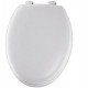 BEMIS Mfg. Co. 144ECA 000 Elongated Molded Wood Toilet Seat, Easy-Clean & Change Hinge, White