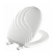 BEMIS Mfg. Co. 27EC 000 Round Molded Wood Toilet Seat with Easy-Clean & Change Hinge, Swirl Design