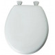 BEMIS Mfg. Co. 44ECA 000 Round Molded Wood Toilet Seat, Easy-Clean & Change Hinge, White