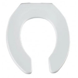 BEMIS 955CT 000 Round Commercial Plastic Toilet Seat, Open Front, STA-TITE Hinge, White