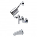 Kingston Brass KBX813 NuvoFusion Three Handle Tub & Shower Faucet