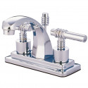 Kingston Brass KS464 Milano Two Handle 4" Centerset Lavatory Faucet w/ Brass Pop-up