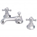 Kingston Brass KS446 Metropolitan Two Handle 8" to 16" Widespread Lavatory Faucet w/ Brass Pop-up & BX cross handles