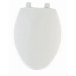 BEMIS Mfg. Co. 180SLOW 000 Elongated Plastic Toilet Seat, Whisper-Close Hinge, STA-TITE , White