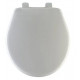 BEMIS Mfg. Co. 80SLOW 000 Round Plastic Toilet Seat, Whisper-Close STA-TITE Hinge, White